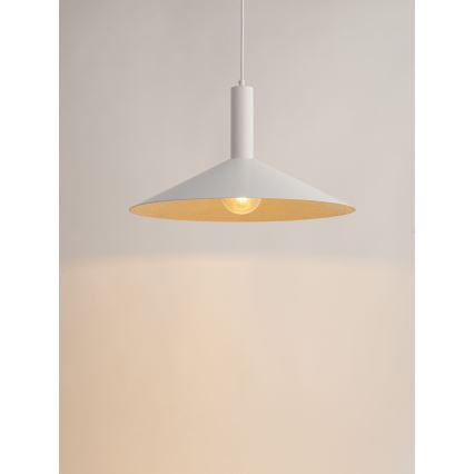 Lámpara colgante CAPRI 1xE27/15W/230V diá. 50 cm blanco/dorado