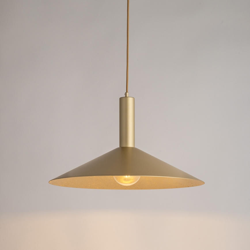 Lámpara colgante CAPRI 1xE27/15W/230V diá. 50 cm dorado