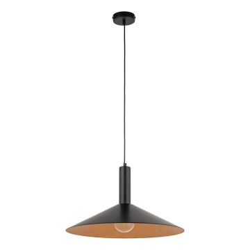 Lámpara colgante CAPRI 1xE27/15W/230V diá. 50 cm negro/cobre