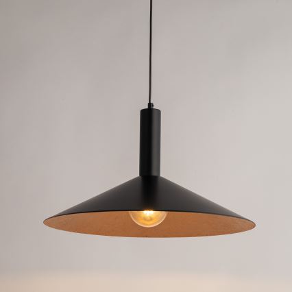 Lámpara colgante CAPRI 1xE27/15W/230V diá. 50 cm negro/cobre