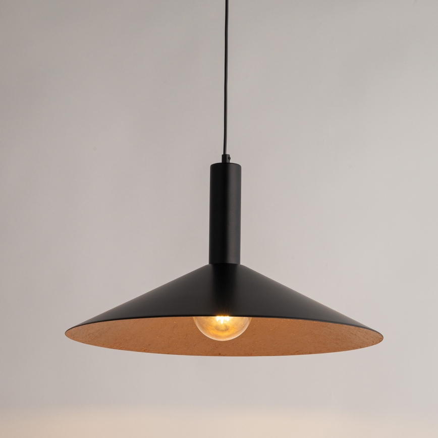Lámpara colgante CAPRI 1xE27/15W/230V diá. 50 cm negro/cobre