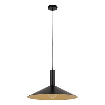 Lámpara colgante CAPRI 1xE27/15W/230V diá. 50 cm negro/dorado