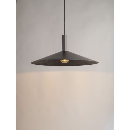 Lámpara colgante CAPRI 1xE27/15W/230V diá. 70 cm antracita/gris