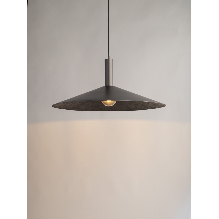 Lámpara colgante CAPRI 1xE27/15W/230V diá. 70 cm antracita/gris