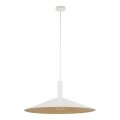 Lámpara colgante CAPRI 1xE27/15W/230V diá. 70 cm blanco/dorado