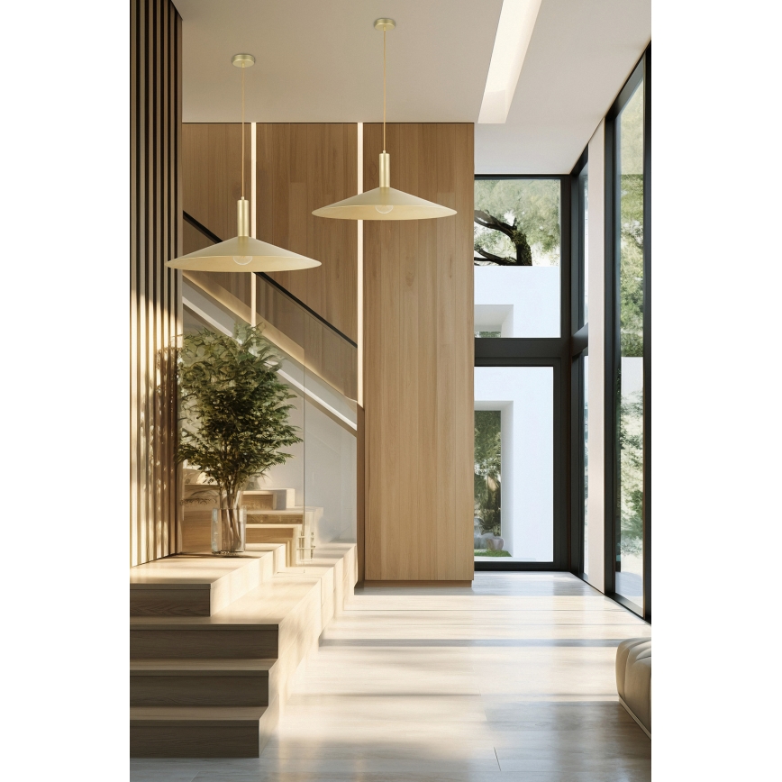 Lámpara colgante CAPRI 1xE27/15W/230V diá. 70 cm dorado