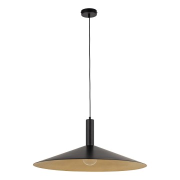 Lámpara colgante CAPRI 1xE27/15W/230V diá. 70 cm negro/dorado