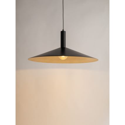 Lámpara colgante CAPRI 1xE27/15W/230V diá. 70 cm negro/dorado