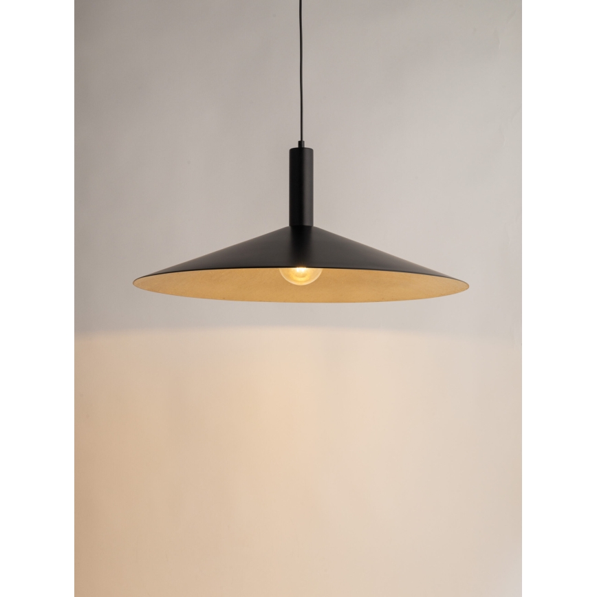 Lámpara colgante CAPRI 1xE27/15W/230V diá. 70 cm negro/dorado