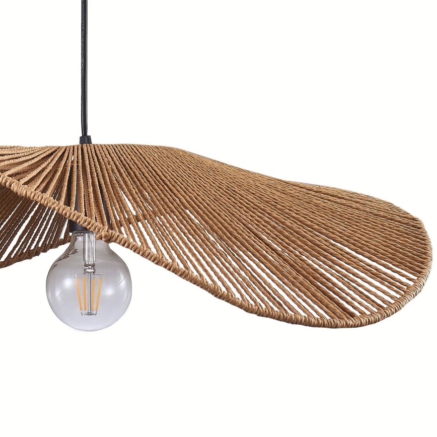 Lámpara colgante CAPRI 1xE27/20W/230V diá. 60 cm bambú