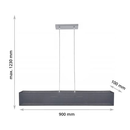 Lámpara colgante CAROLINE 2xE14/40W/230V