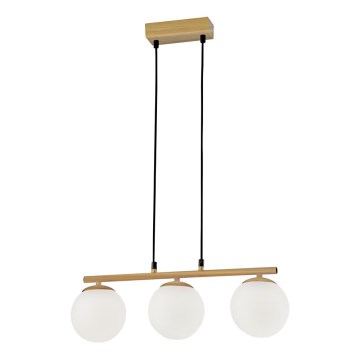 Lámpara colgante CARRINE 3xE14/40W/230V marrón
