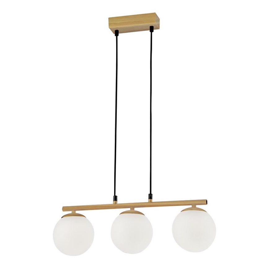 Lámpara colgante CARRINE 3xE14/40W/230V marrón