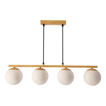 Lámpara colgante CARRINE 4xE14/40W/230V marrón