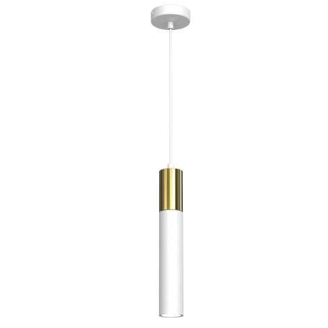 Lámpara colgante CASSA 1xGU10/8W/230V blanco/dorado