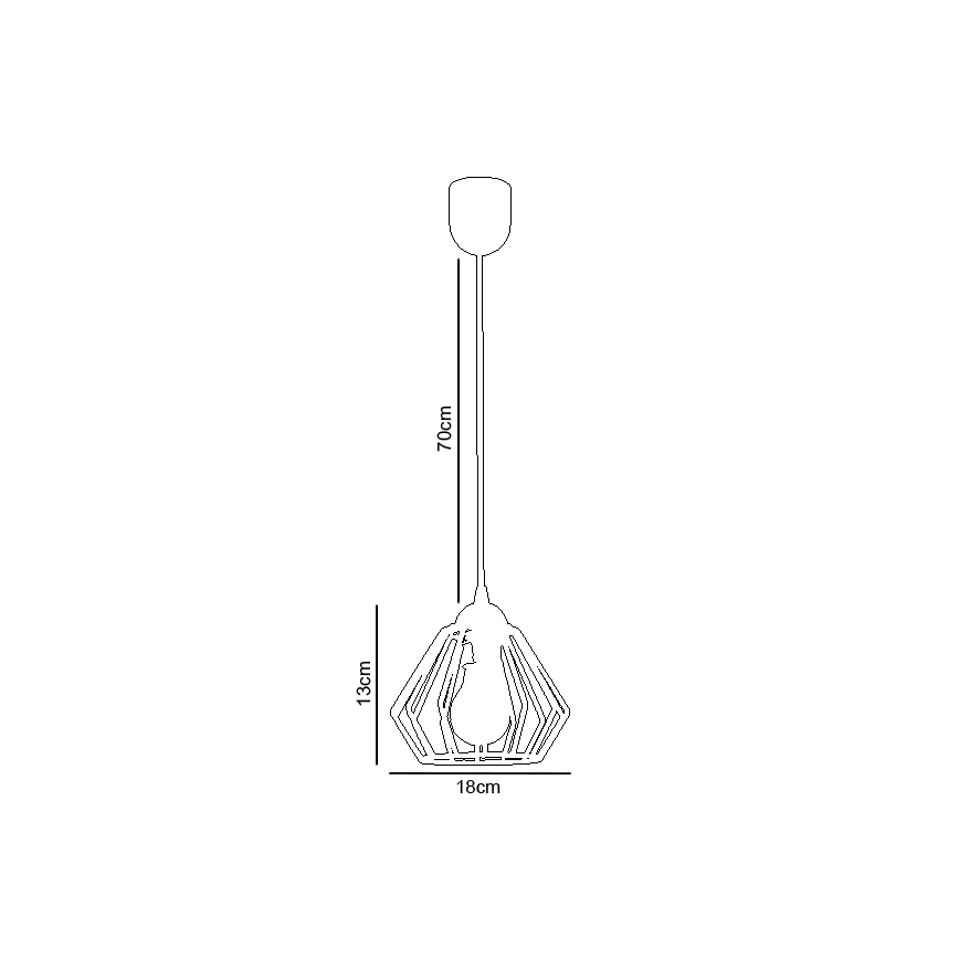Lámpara colgante CEED 1xE27/60W/230V negro