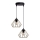 Lámpara colgante CEED GOLD 2xE27/60W/230V diá. 28 cm negro/dorado