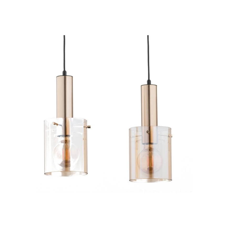 Lámpara colgante CELIA 3xE27/60W/230V dorado