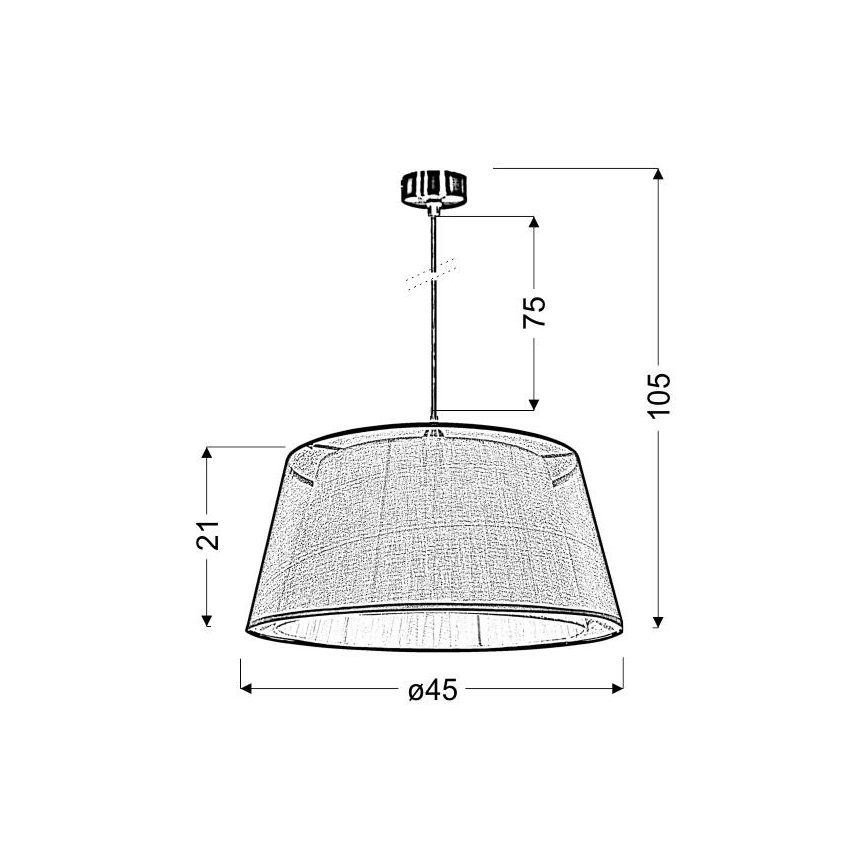 Lámpara colgante CHARLIE 1xE27/60W/230V beige