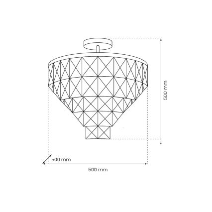 Lámpara colgante CHELSEA 6xE14/40W/230V diá. 50 cm cromo brillante
