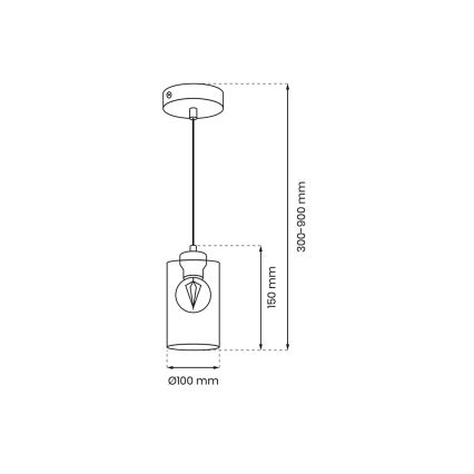 Lámpara colgante CHIC 1xE27/60W/230V negro/gris