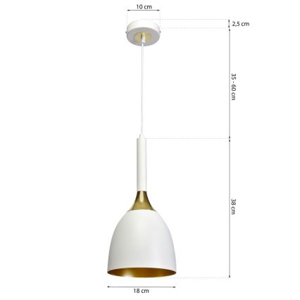 Lámpara colgante CLARK 1xE27/60W/230V