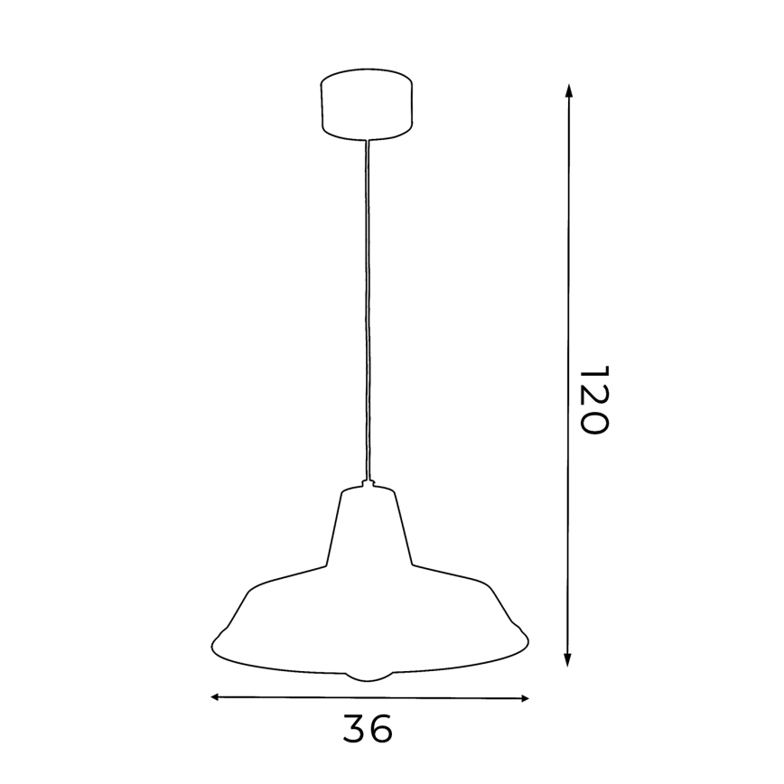Lámpara colgante CLASS 1xE27/15W/230V negro
