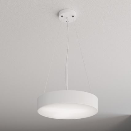 Lámpara colgante CLEO 3xE27/24W/230V diá. 40 cm blanco