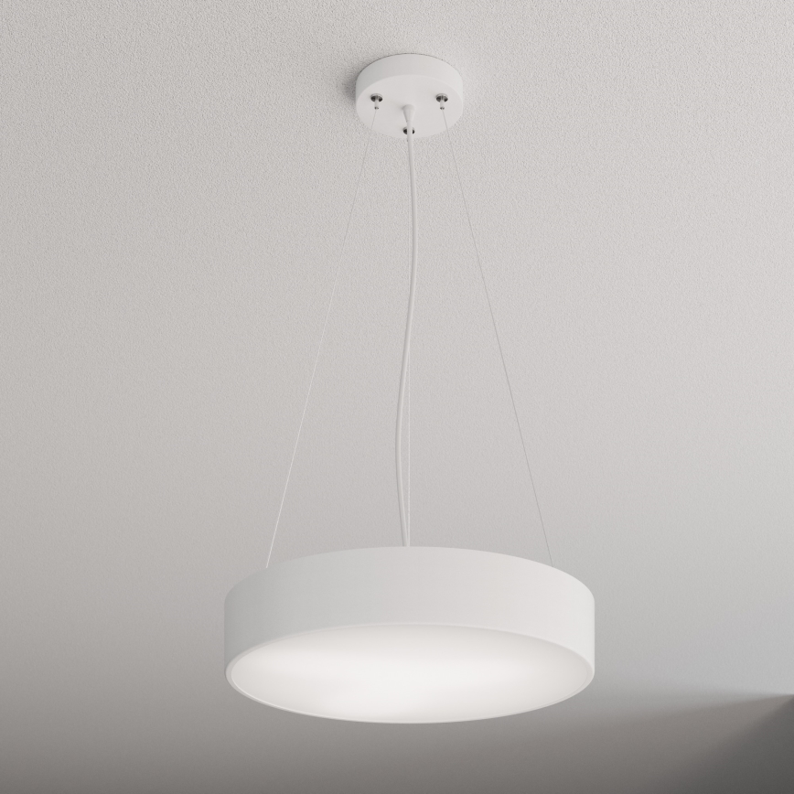 Lámpara colgante CLEO 3xE27/24W/230V diá. 40 cm blanco