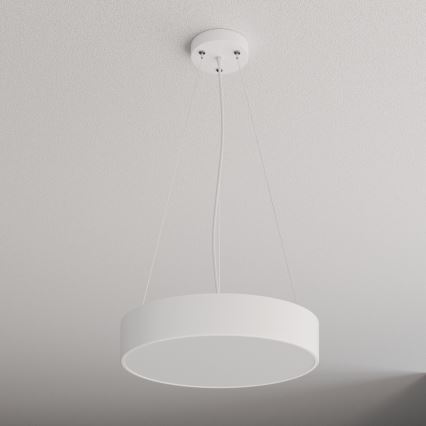 Lámpara colgante CLEO 3xE27/24W/230V diá. 40 cm blanco
