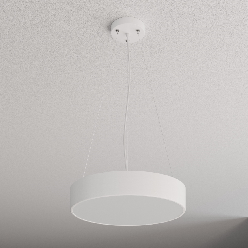 Lámpara colgante CLEO 3xE27/24W/230V diá. 40 cm blanco