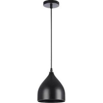 Lámpara colgante COMO 1xE27/60W/230V diá. 17 cm negro