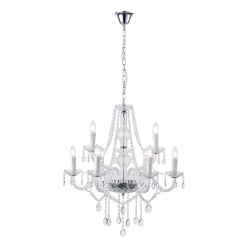 Lámpara colgante con cadena 9xE14/15W/230V