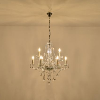 Lámpara colgante con cadena 9xE14/15W/230V