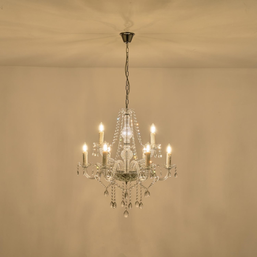 Lámpara colgante con cadena 9xE14/15W/230V