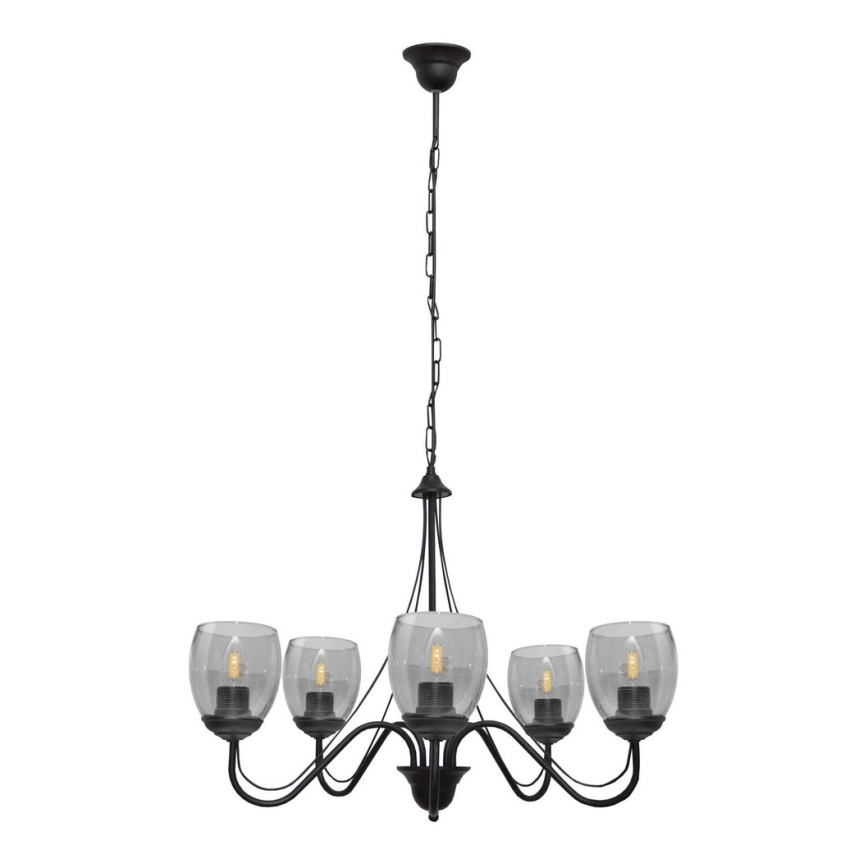 Lámpara colgante con cadena ALLENA 5xE27/15W/230V