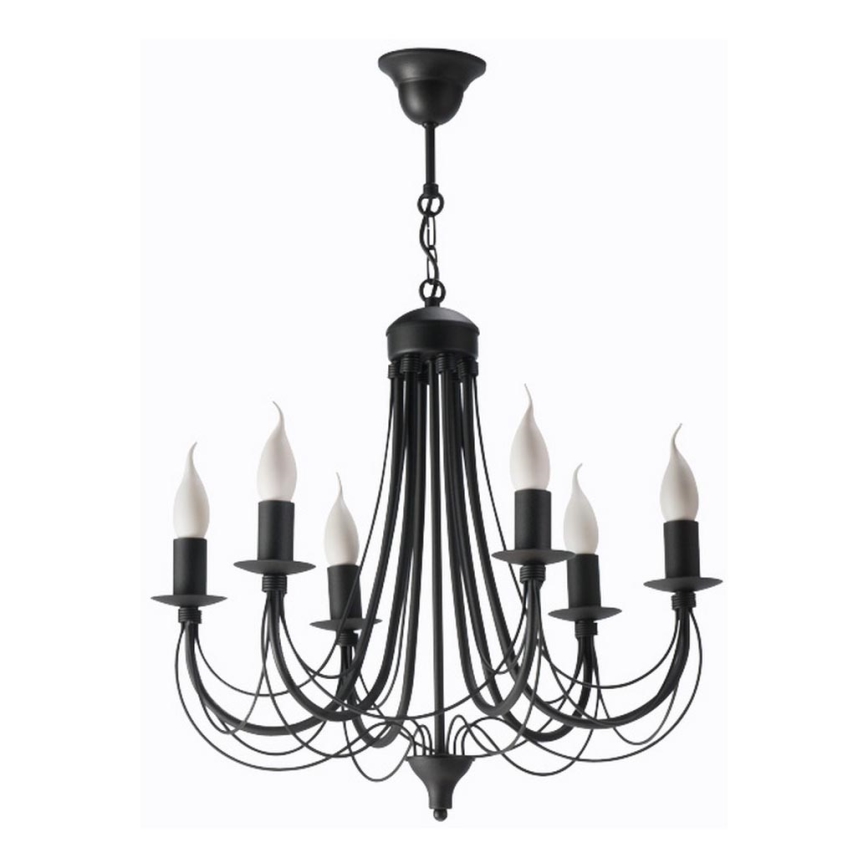 Lámpara colgante con cadena AUREA 6xE14/40W/230V