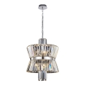 Lámpara colgante con cadena AURELIA 8xE14/40W/230V cromo mate