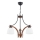 Lámpara colgante con cadena BAFIA 3xE27/15W/230V marrón