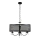 Lámpara colgante con cadena BRESSO 4xE14/12W/230V negro