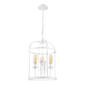 Lámpara colgante con cadena CONSTANTINE 3xE27/60W/230V blanco