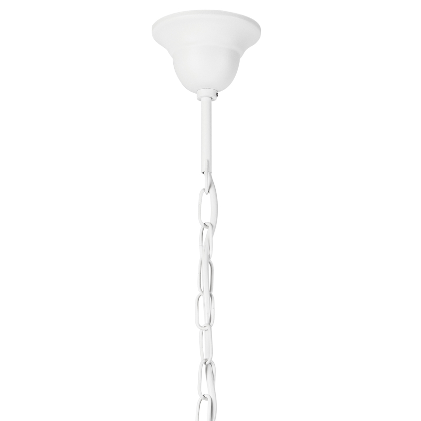 Lámpara colgante con cadena DONATO 6xE14/40W/230V blanco