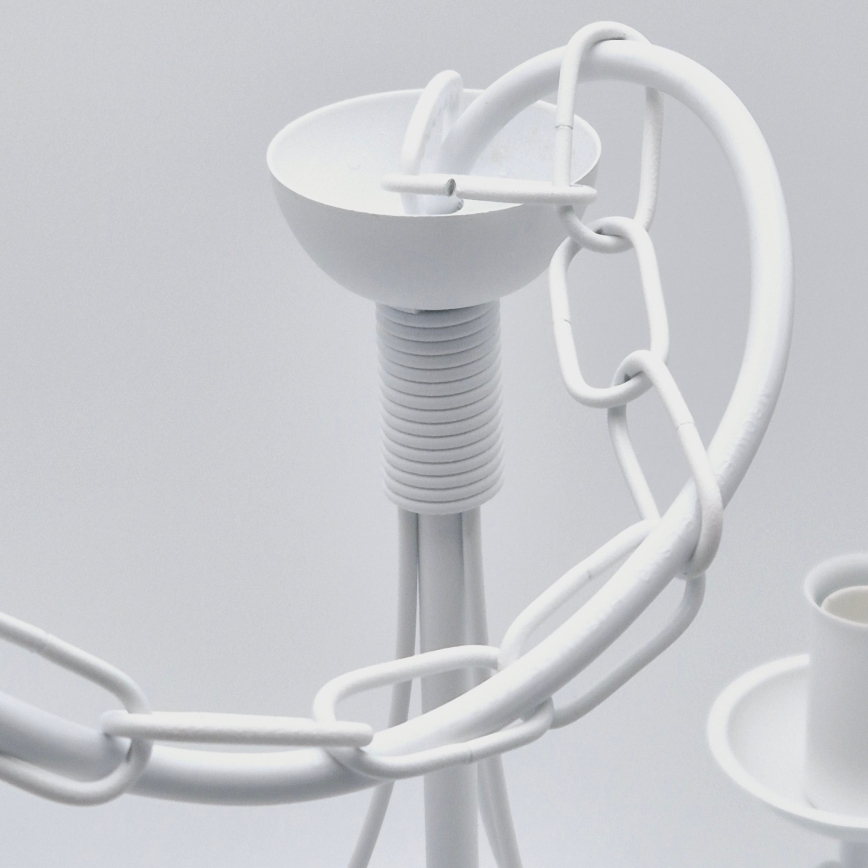 Lámpara colgante con cadena DONATO 6xE14/40W/230V blanco