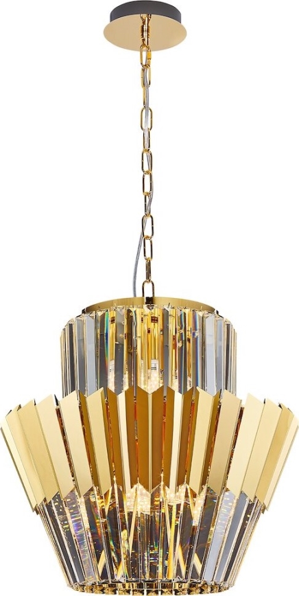 Lámpara colgante con cadena DONNA 9xE14/40W/230V diá. 45 cm dorado