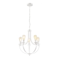 Lámpara colgante con cadena GINA 5xE27/60W/230V blanco