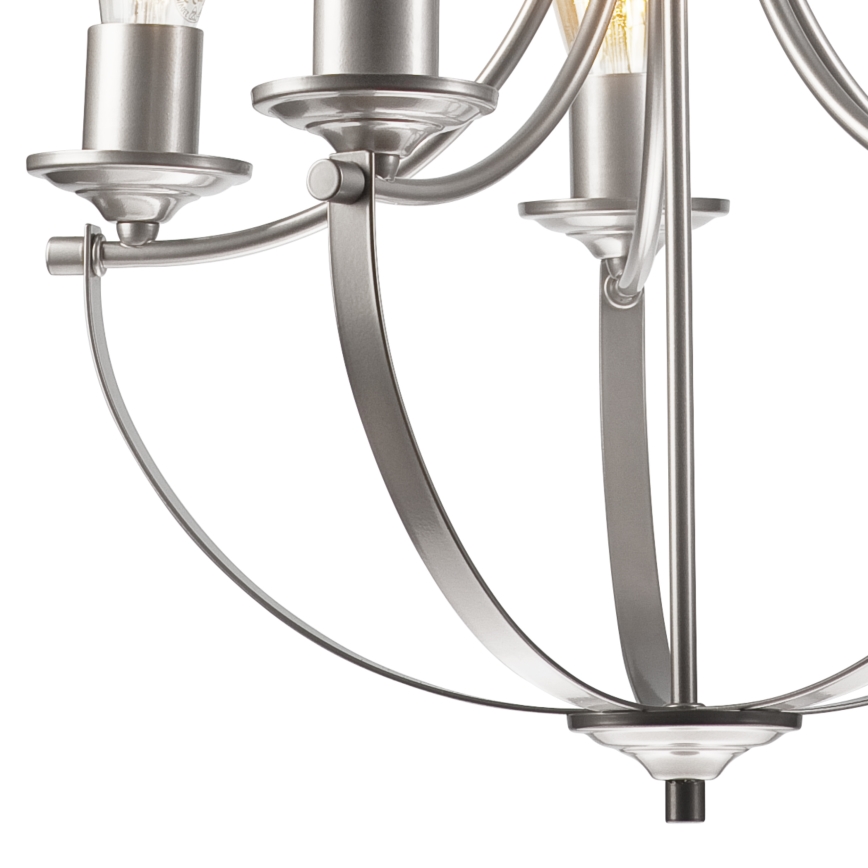Lámpara colgante con cadena GINA 5xE27/60W/230V cromo mate