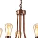Lámpara colgante con cadena GINA 5xE27/60W/230V marrón