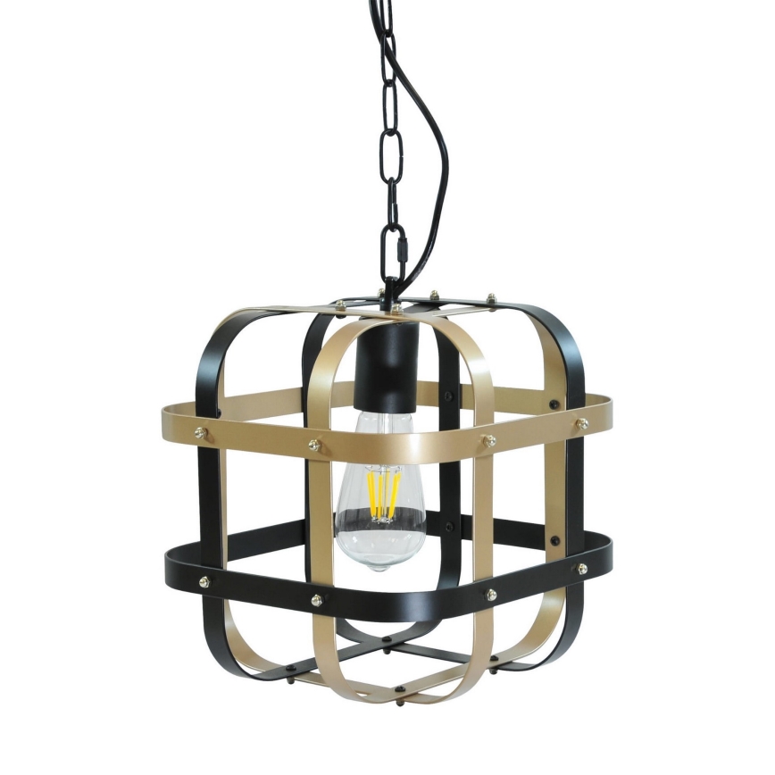 Lámpara colgante con cadena KLATKA 1xE27/10W/230V