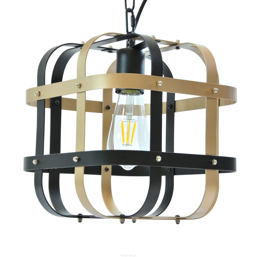 Lámpara colgante con cadena KLATKA 1xE27/10W/230V