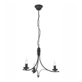 Lámpara colgante con cadena LUCY 3xE27/60W/230V negro